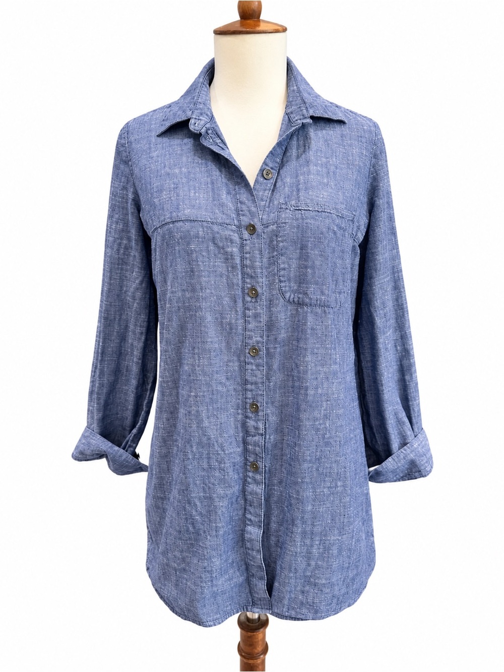 Madewell Chambray Women's Blue Button-Front Denim Shirt Small